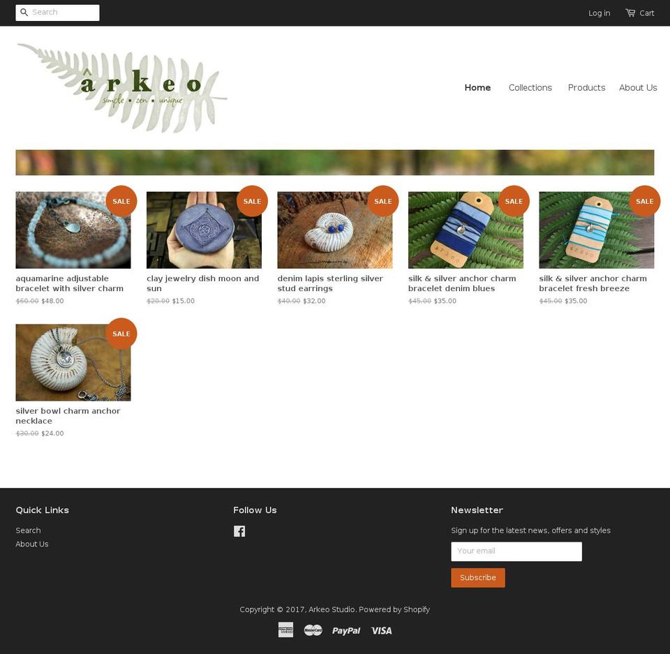 arkeostudio.com shopify website screenshot