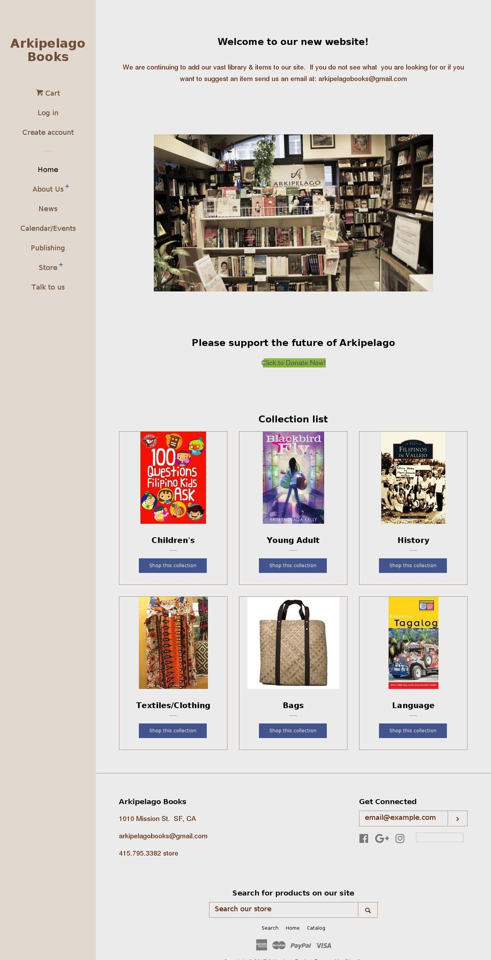 arkipelagobooks.com shopify website screenshot