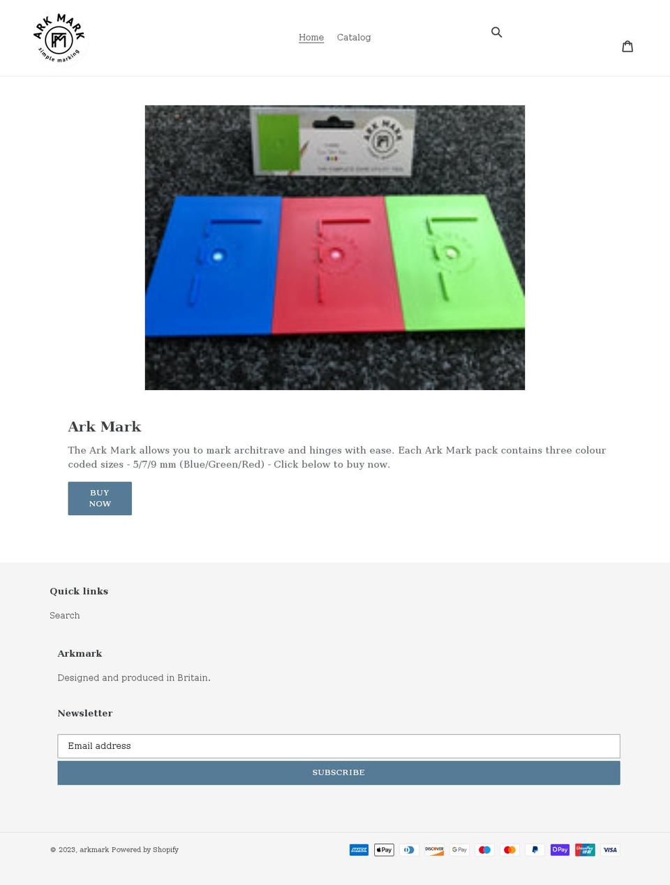 arkmark.co.uk shopify website screenshot