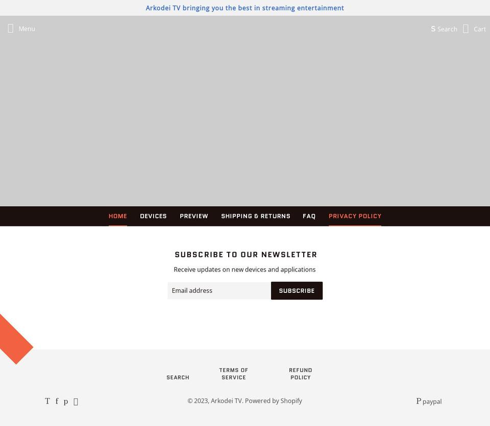 arkodeishop.com — Shopify storefront screenshot