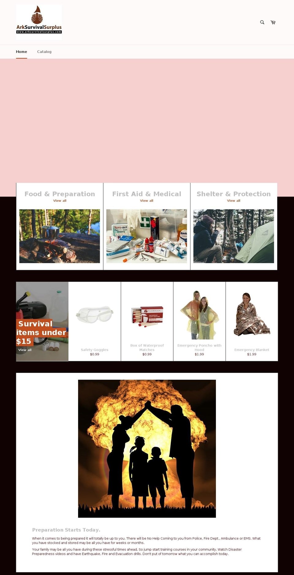 arksurvivalsurplus.com — Shopify storefront screenshot