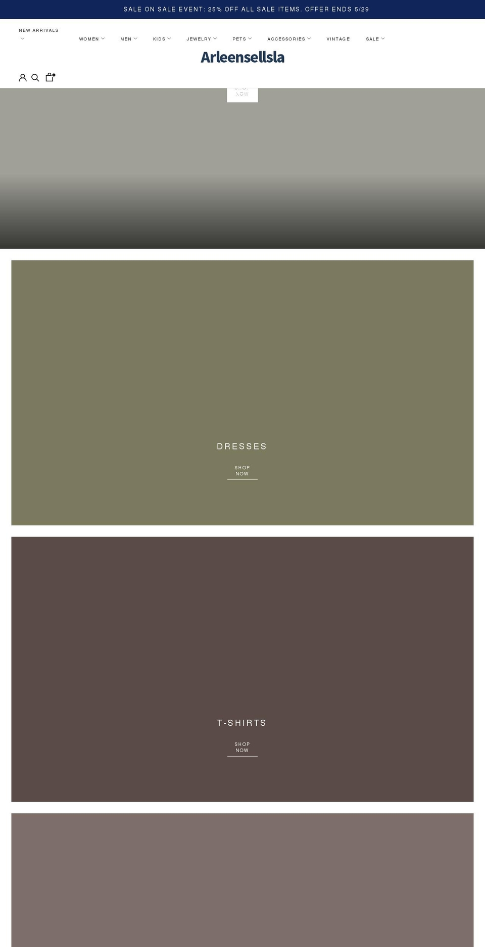 arleensellsla.com shopify website screenshot