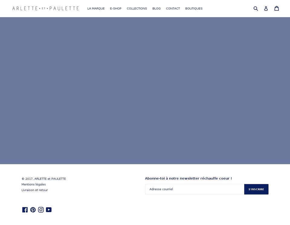 arletteetpaulette.fr shopify website screenshot