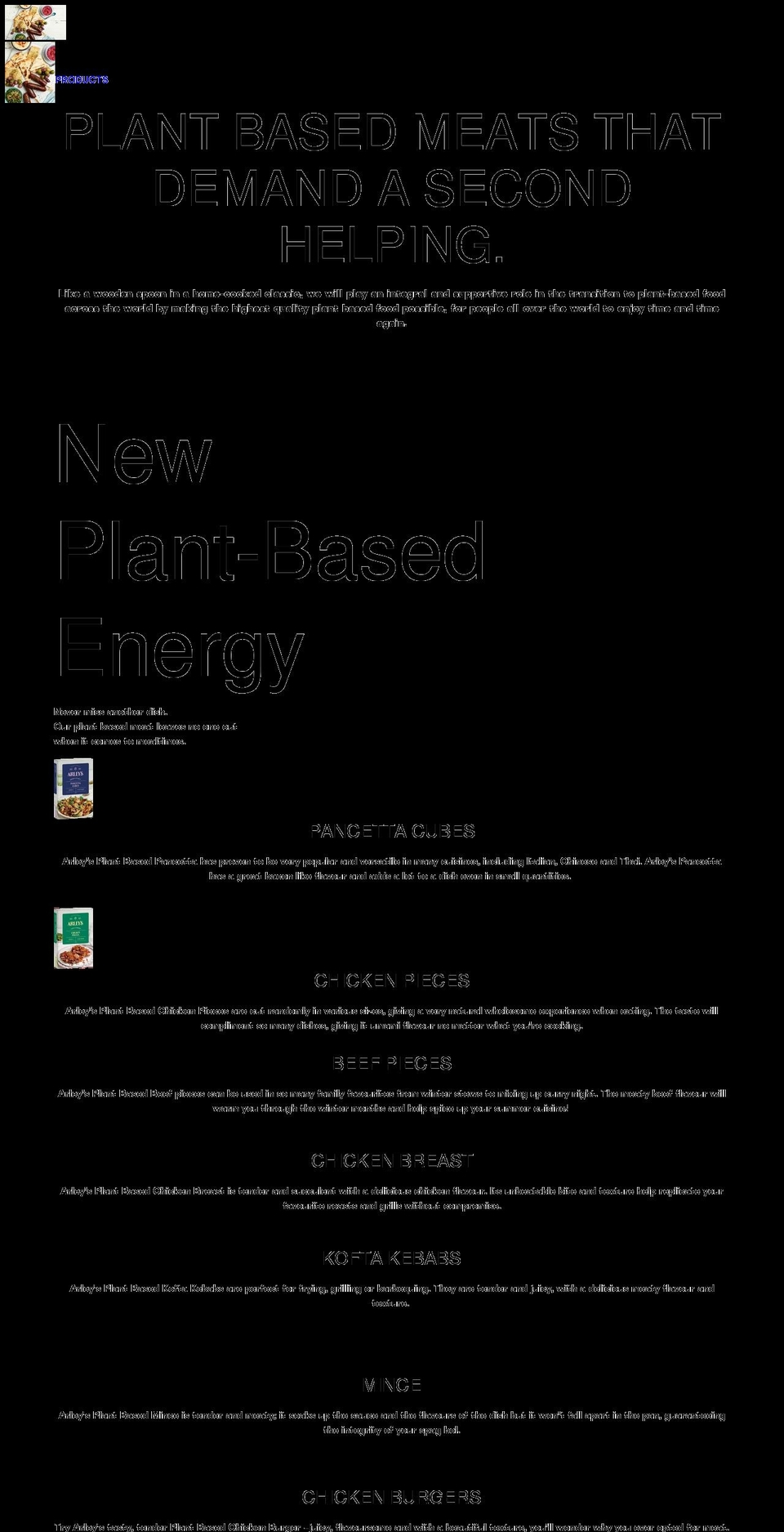 arleyfoods.com shopify website screenshot