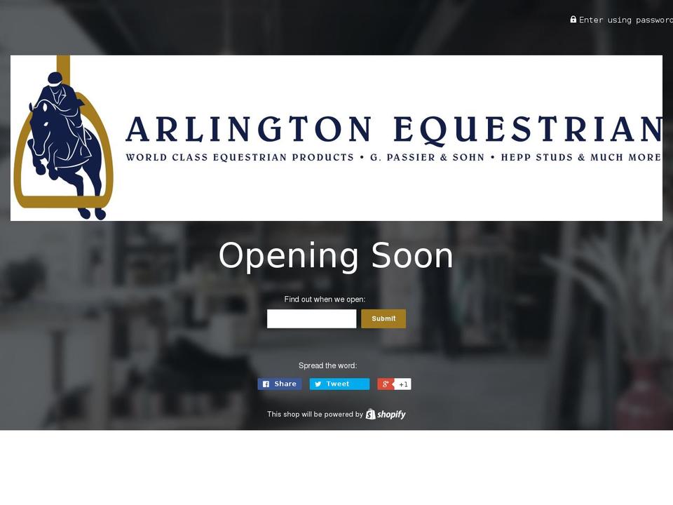 arlingtonequestrian.com shopify website screenshot