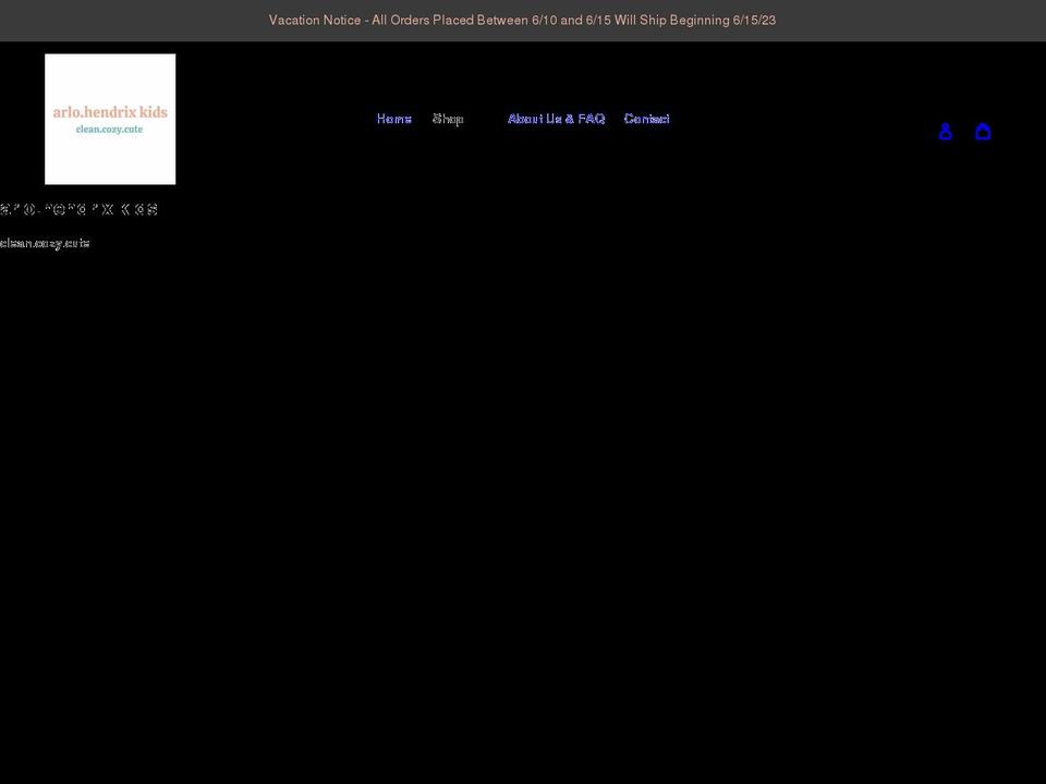 arlohendrix.com shopify website screenshot