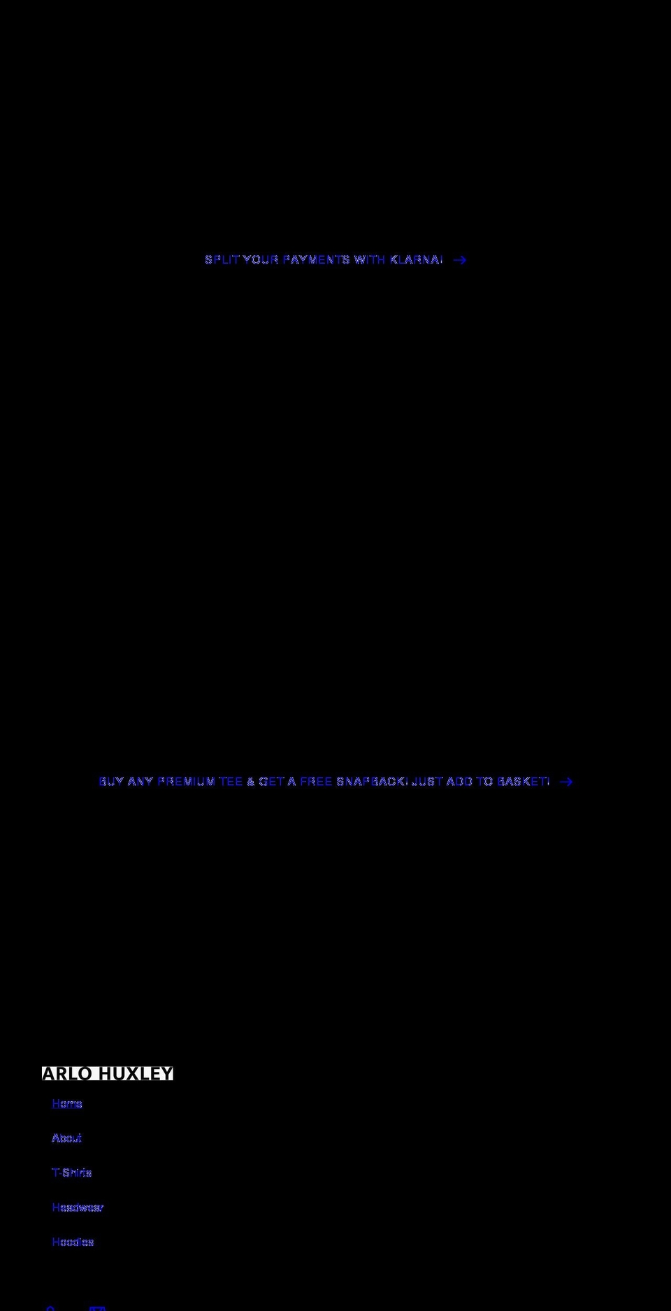 arlohuxley.com shopify website screenshot