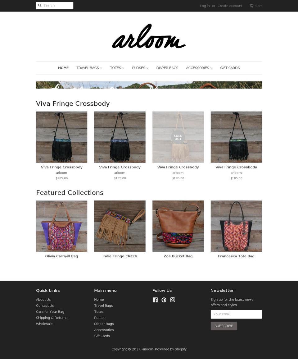 arloom.com shopify website screenshot