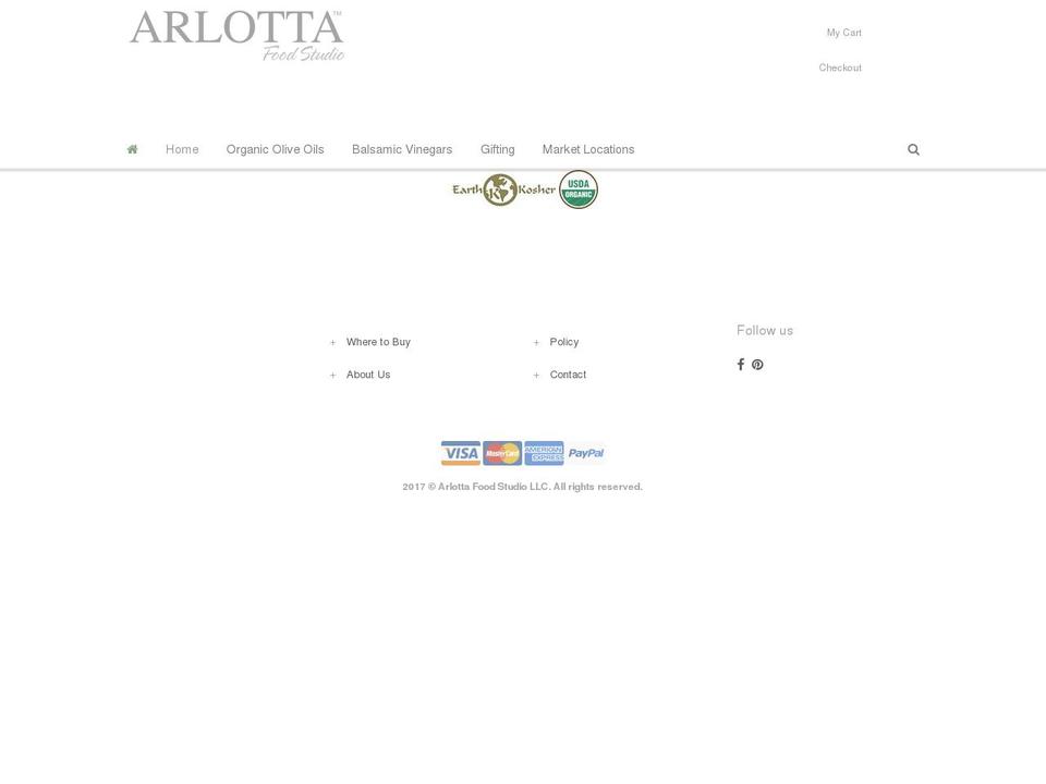 arlottafood.com shopify website screenshot