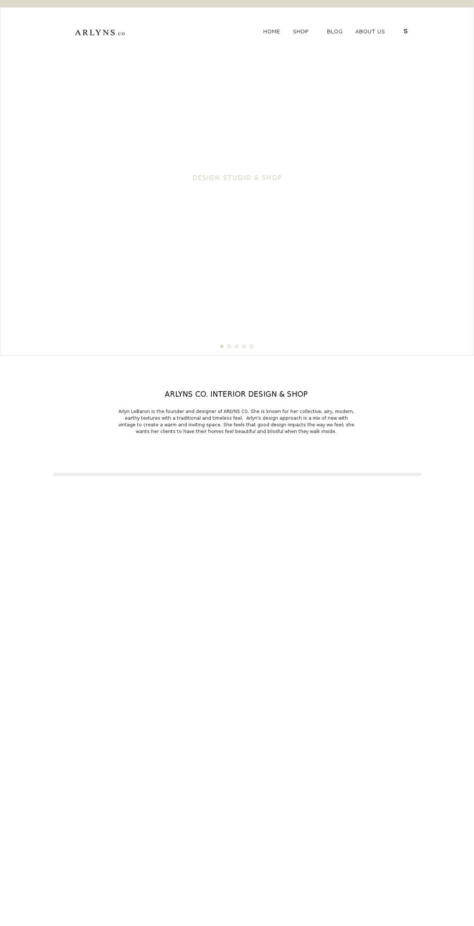 arlynsco.com shopify website screenshot