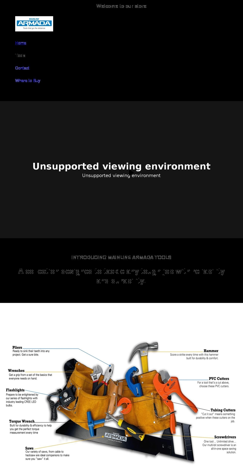 armadacollection.com shopify website screenshot