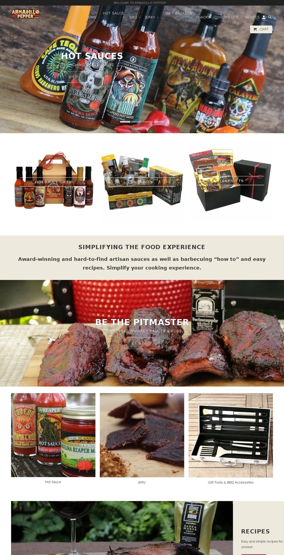 armadillopepper.com shopify website screenshot