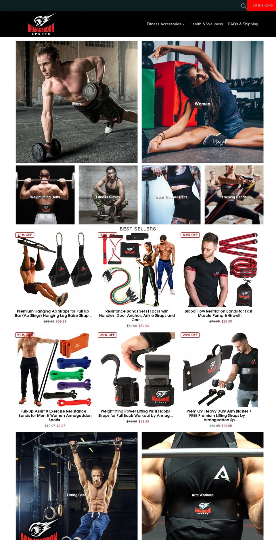 armageddonsports.com shopify website screenshot
