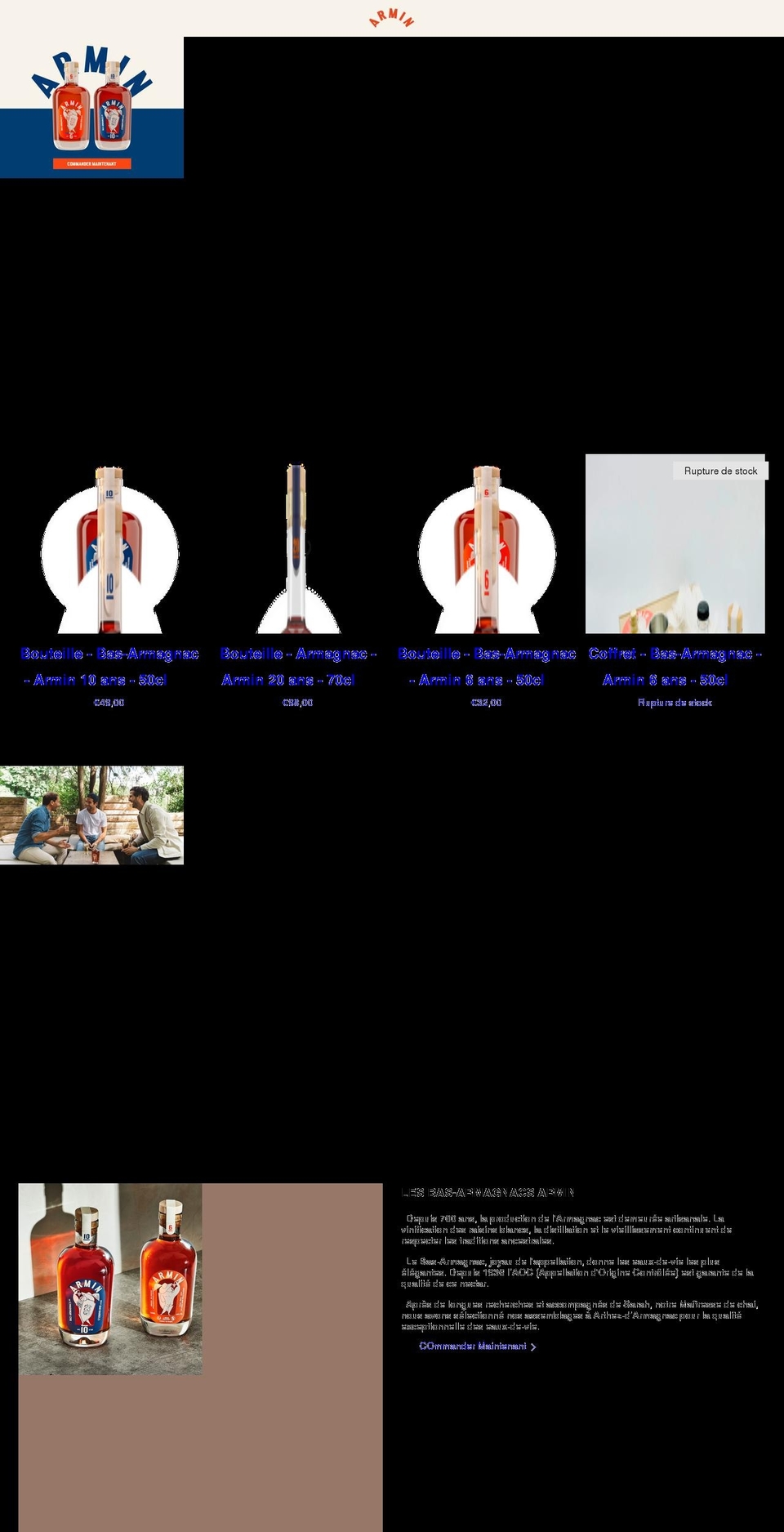 armagnac-armin.com shopify website screenshot