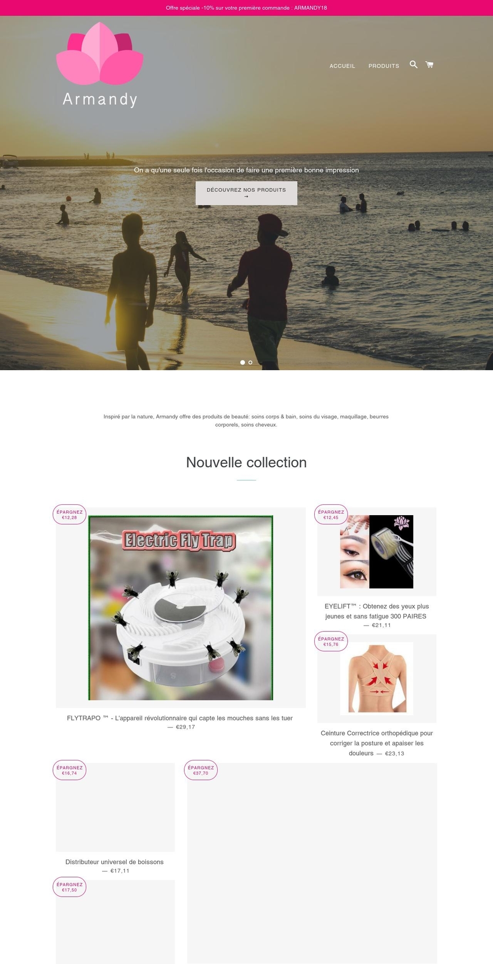 armandy.com — Shopify storefront screenshot