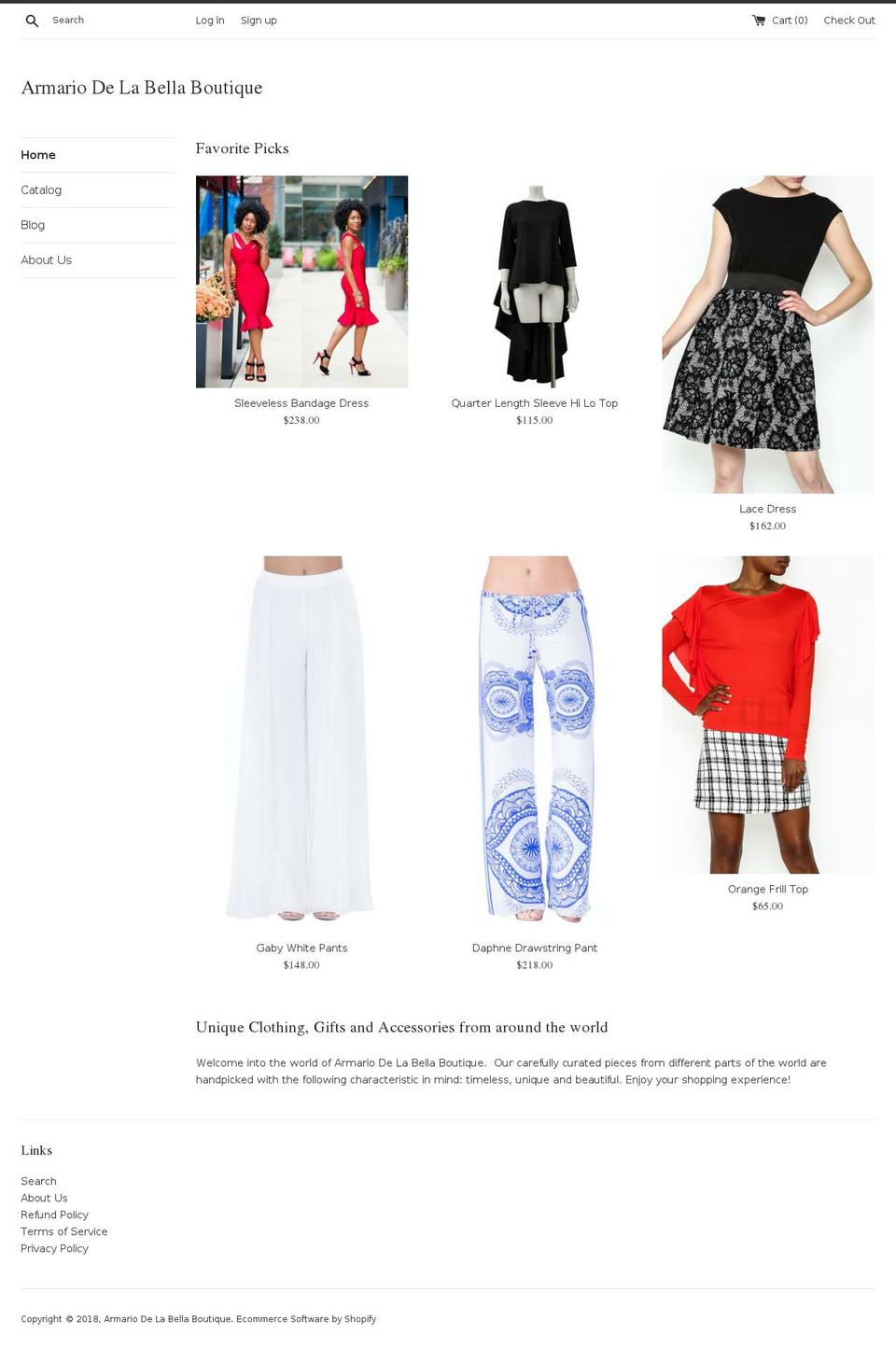 armariodelabella.com — Shopify storefront screenshot