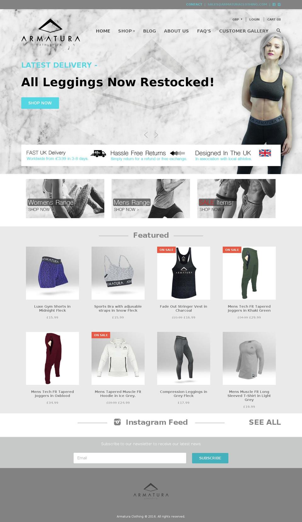 armaturaclothing.com shopify website screenshot