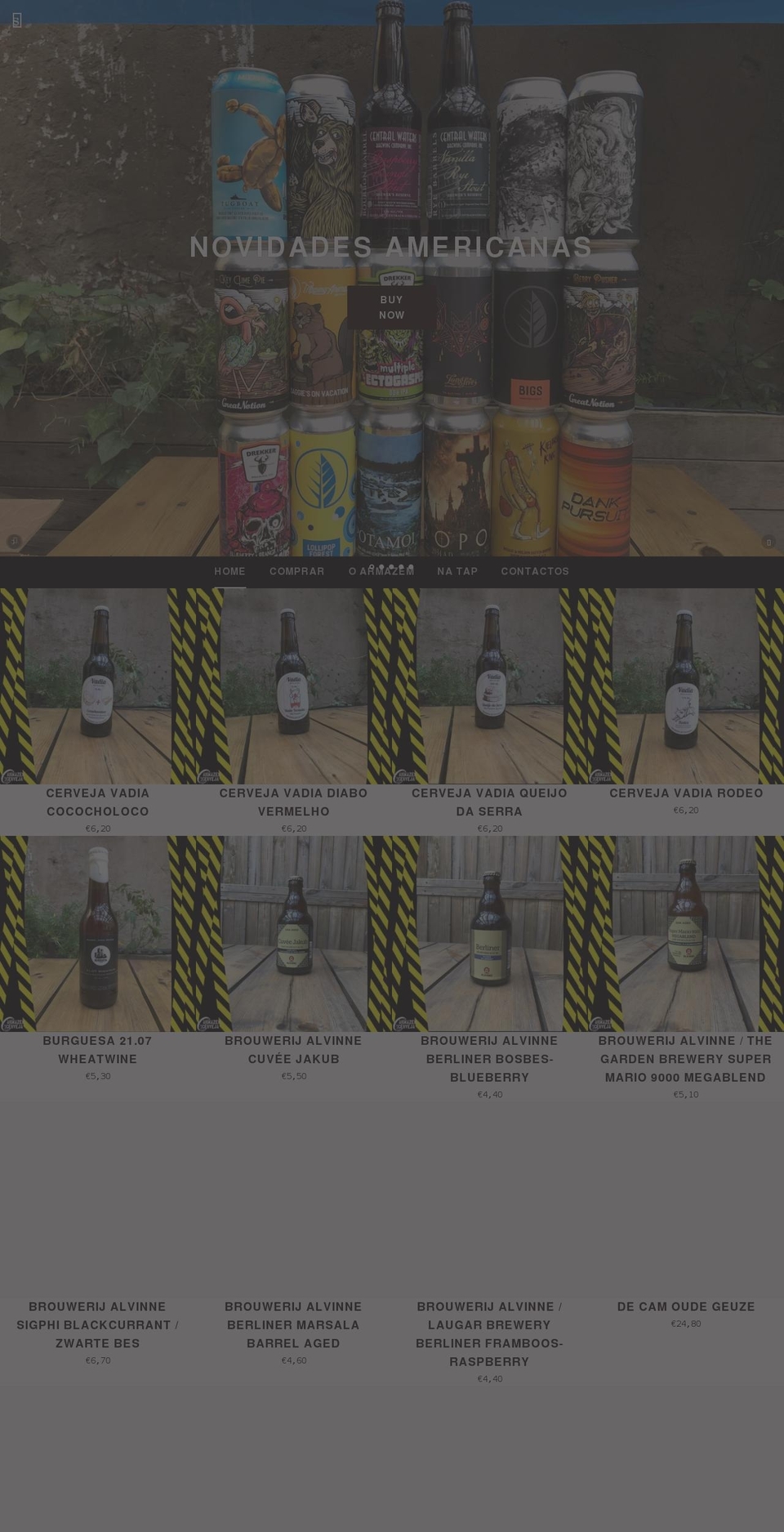 armazem.beer shopify website screenshot