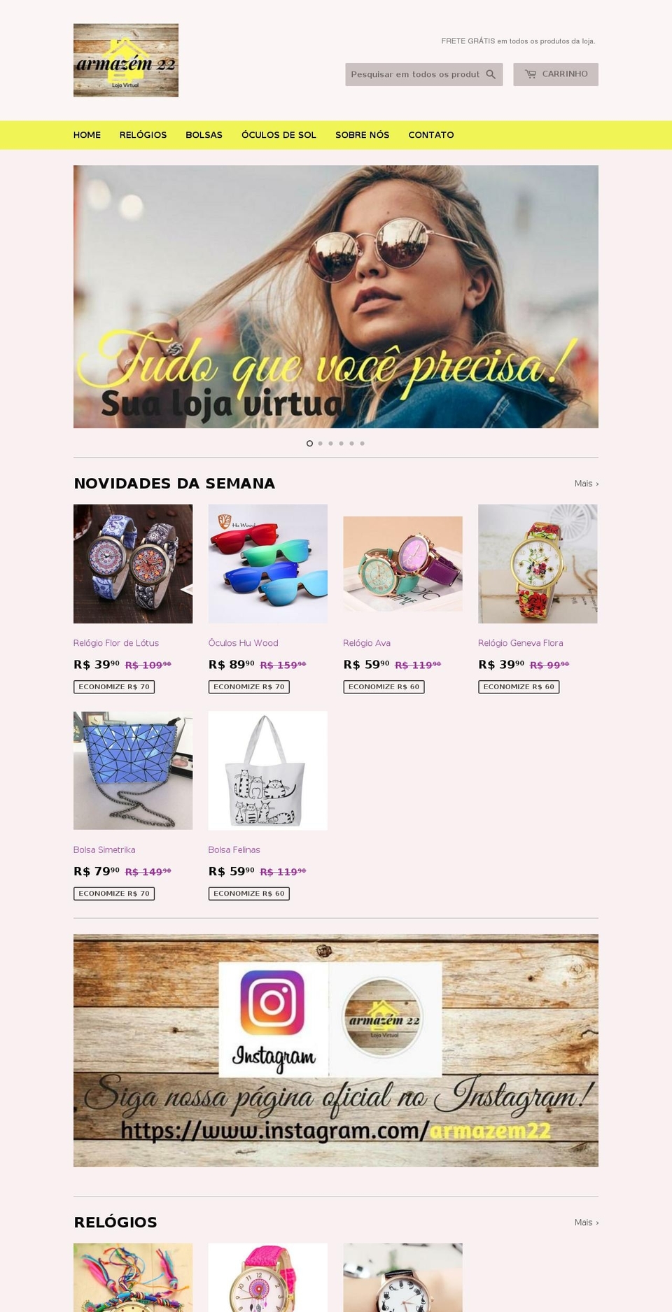 armazem22.com — Shopify storefront screenshot