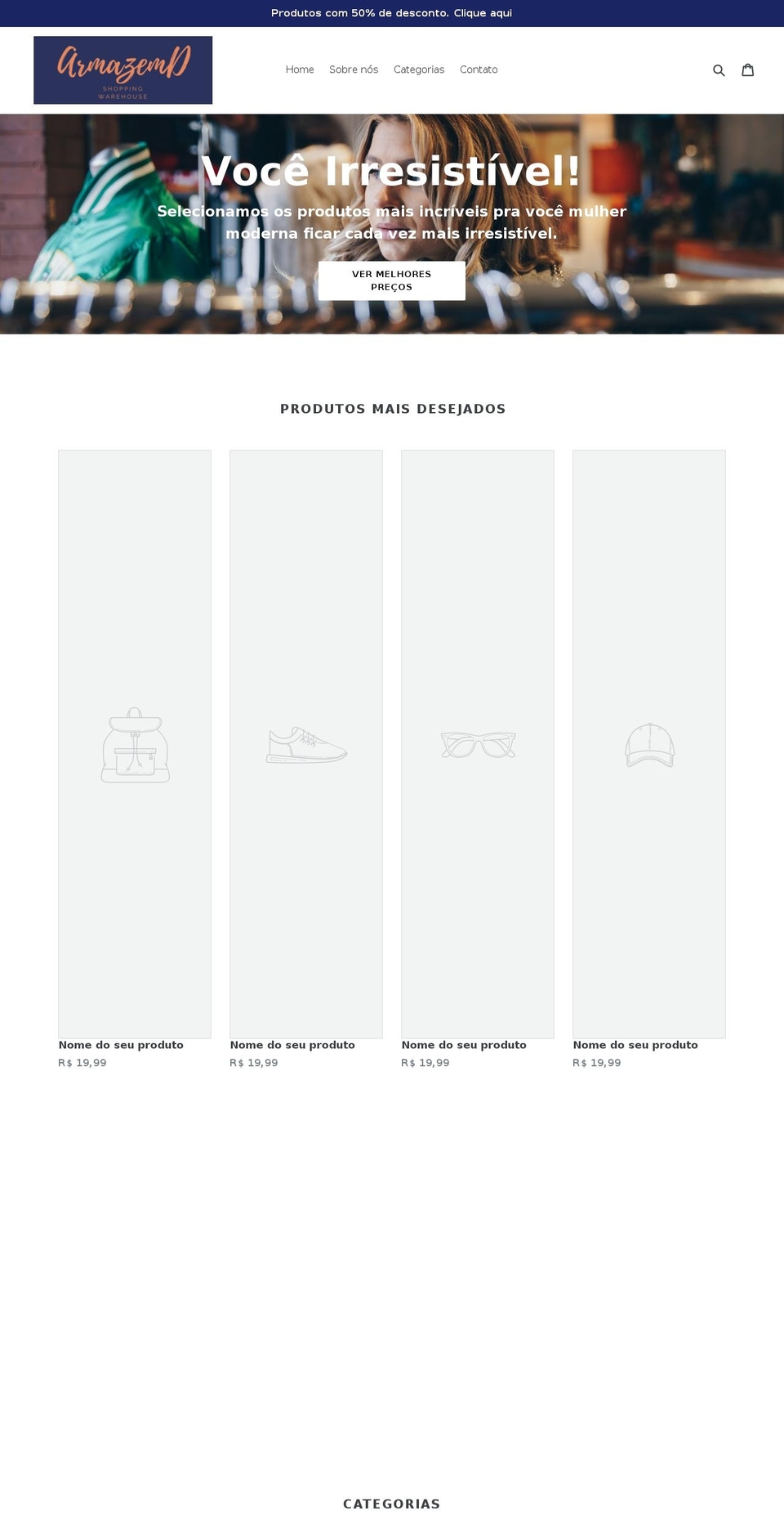 armazemd.com — Shopify storefront screenshot