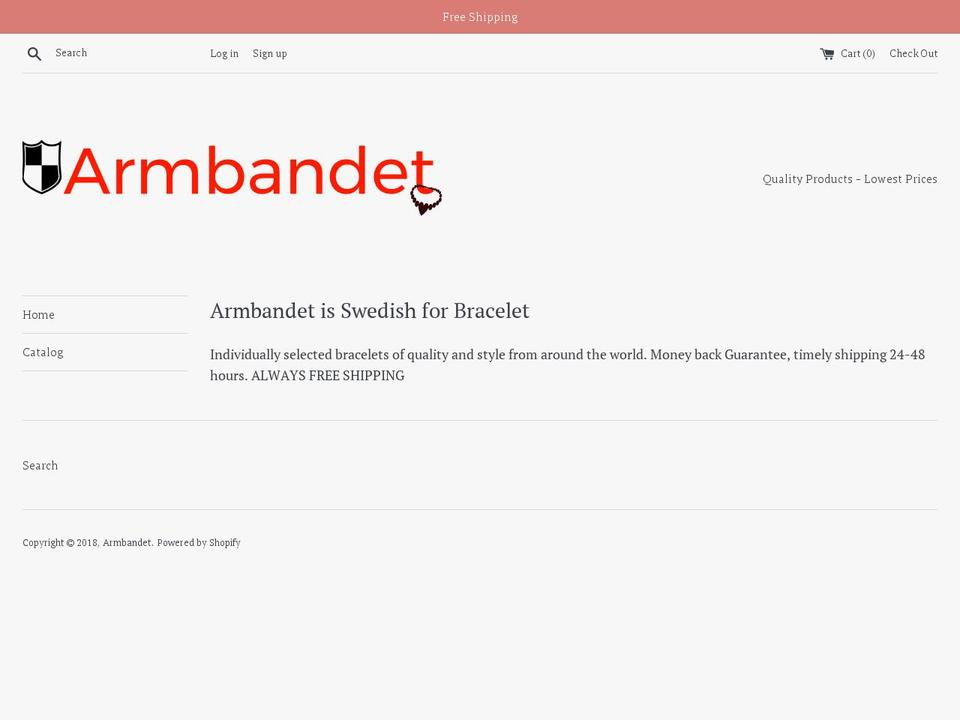 armbandet.com shopify website screenshot