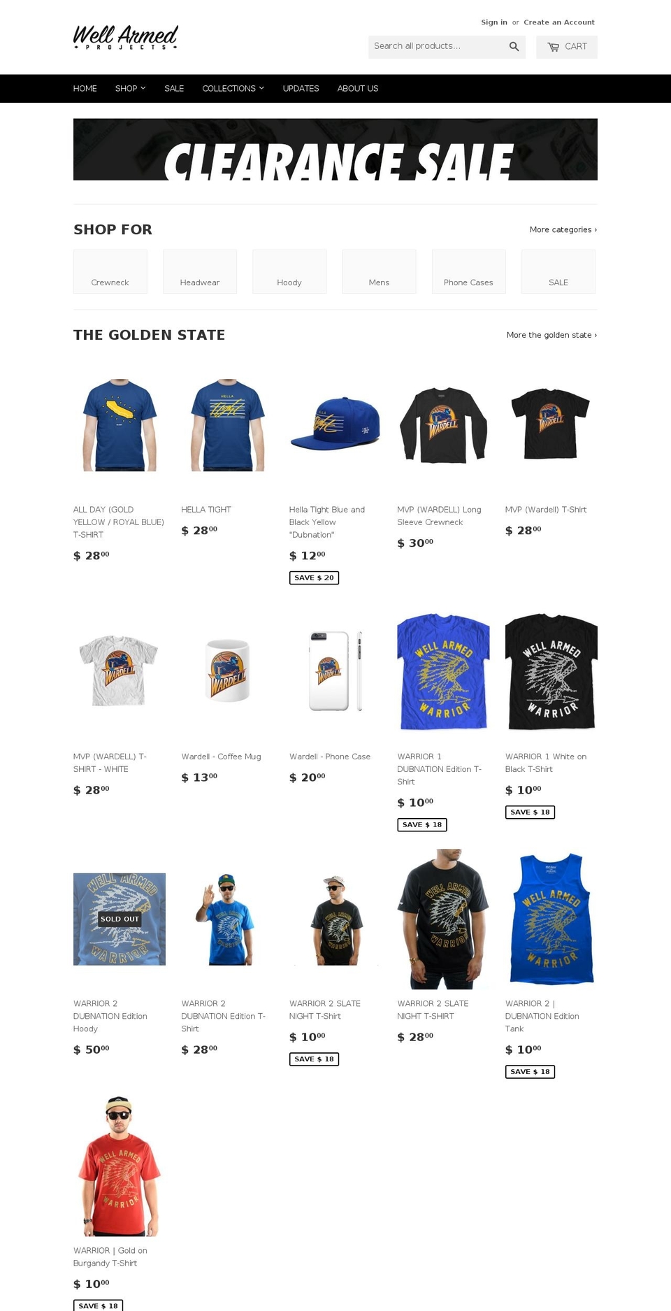 armedprojects.com shopify website screenshot