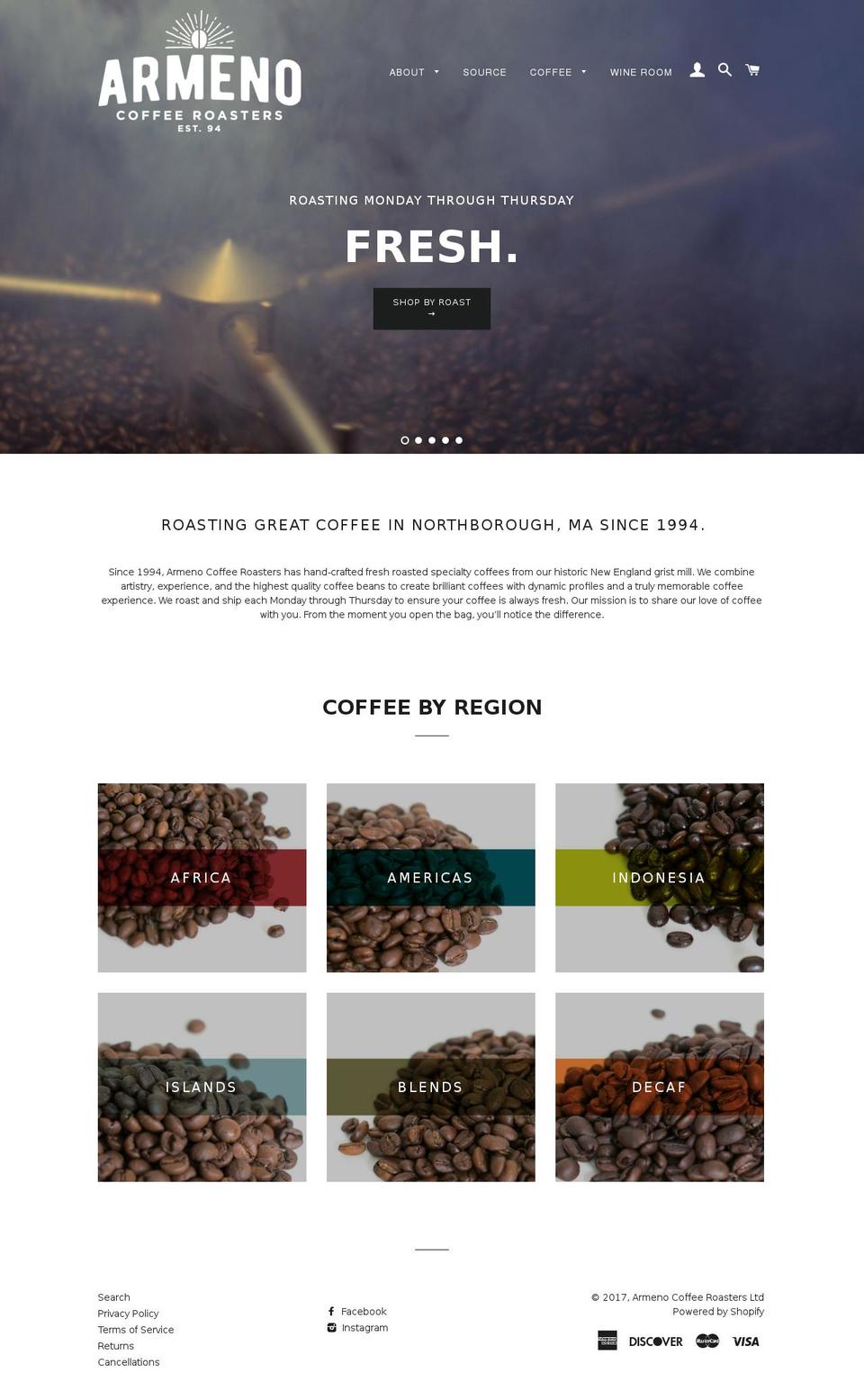 armeno.com shopify website screenshot