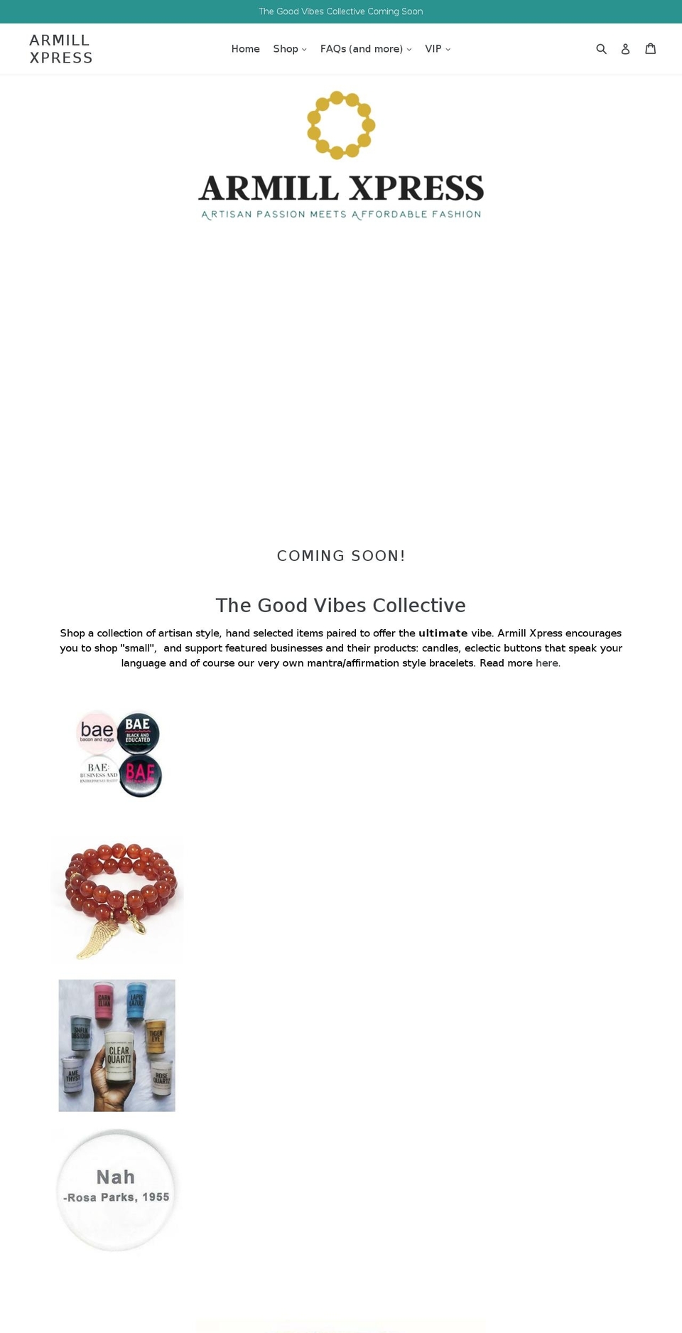 armillxpress.com — Shopify storefront screenshot