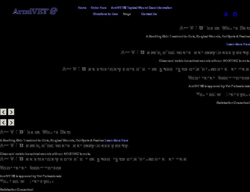armivet.net shopify website screenshot