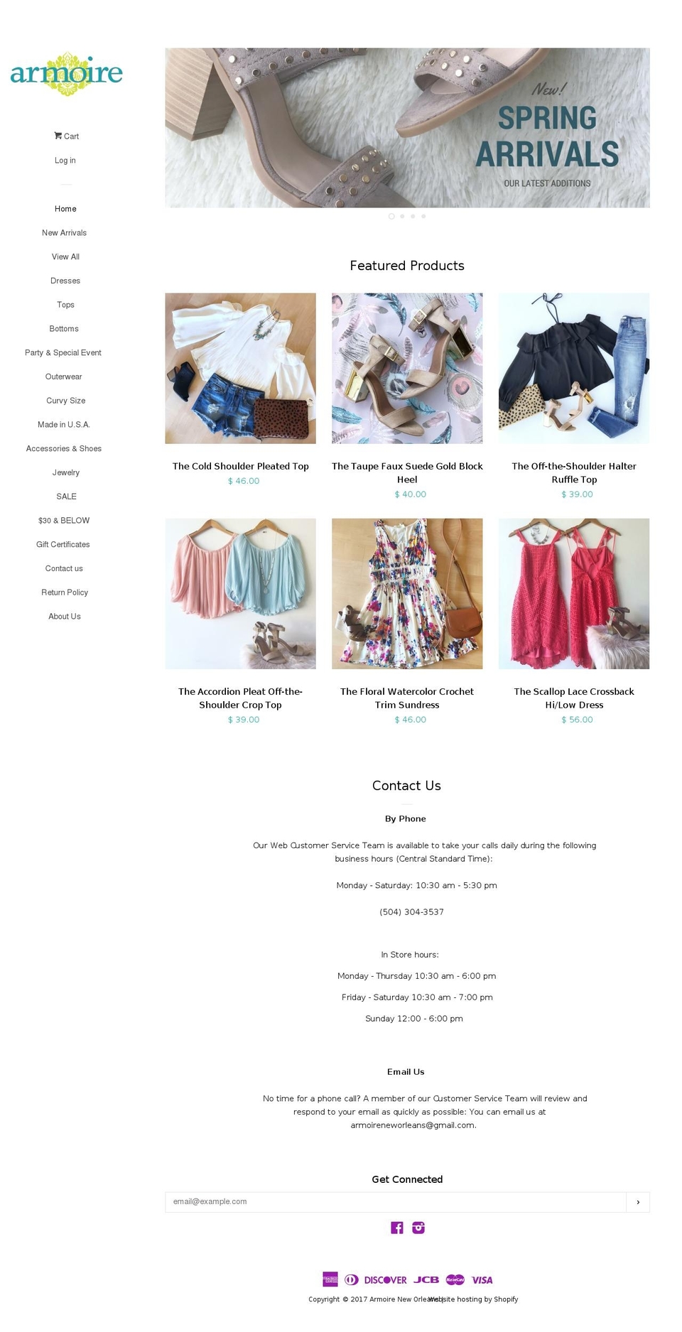 armoireboutique.com shopify website screenshot