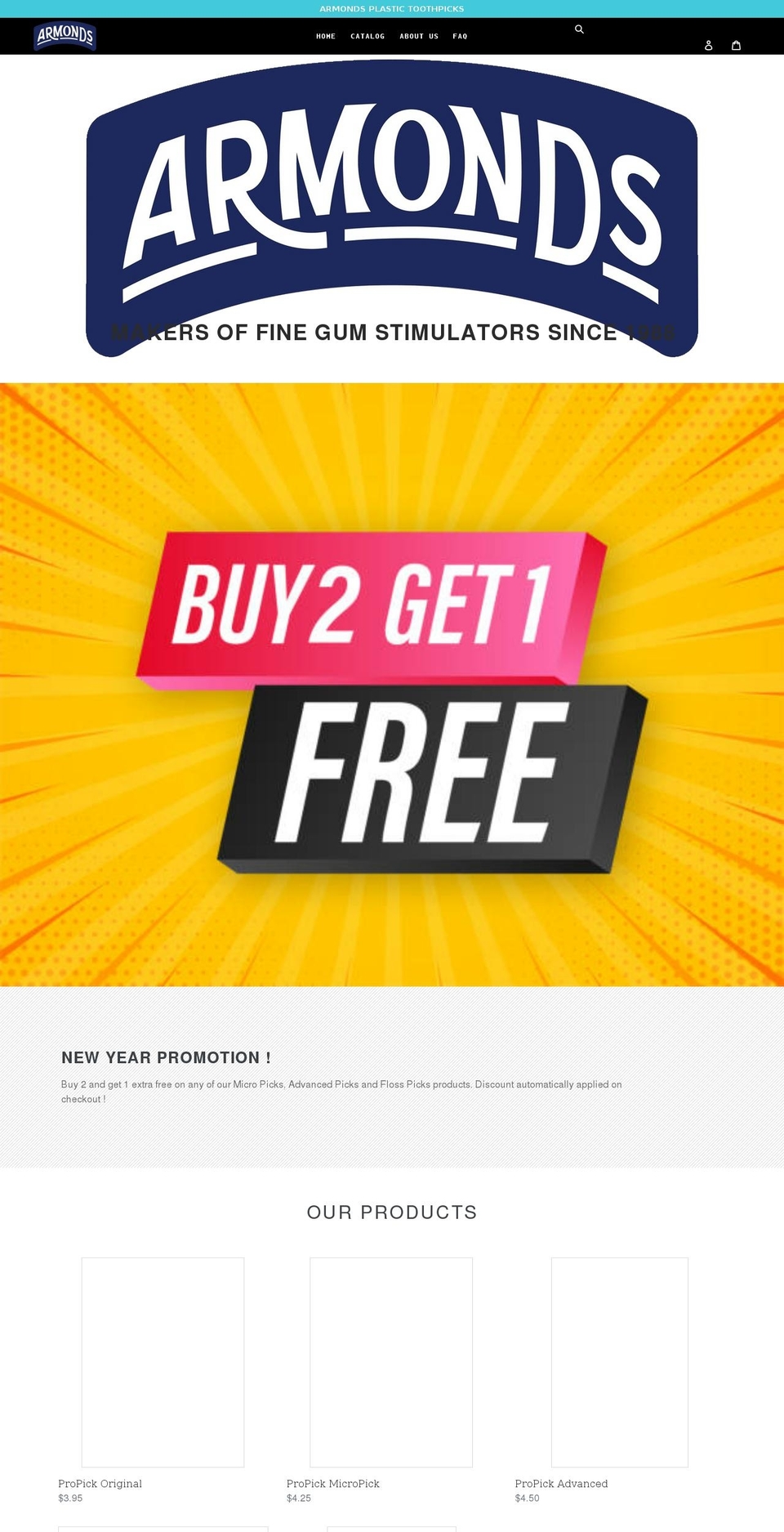 armonds.com shopify website screenshot
