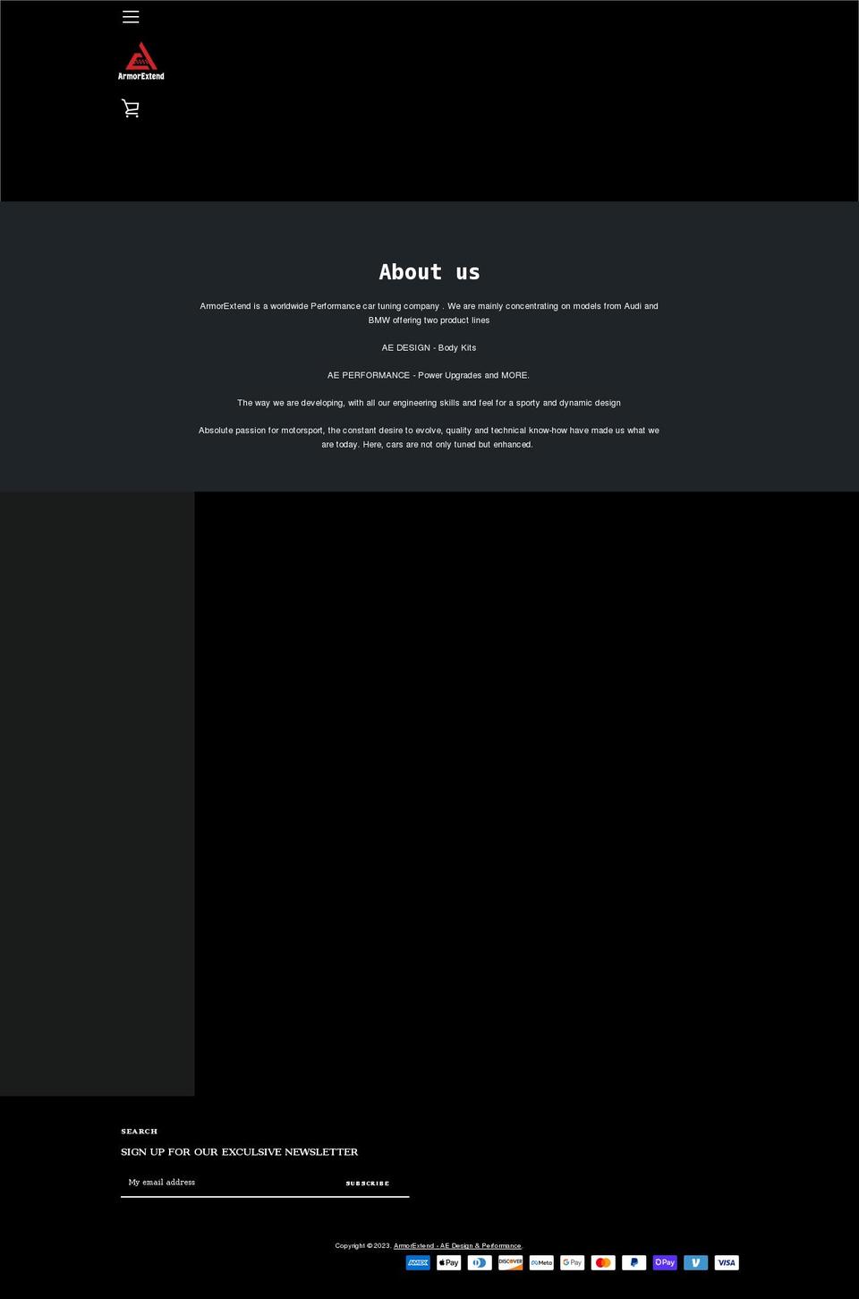 armorextend.com shopify website screenshot
