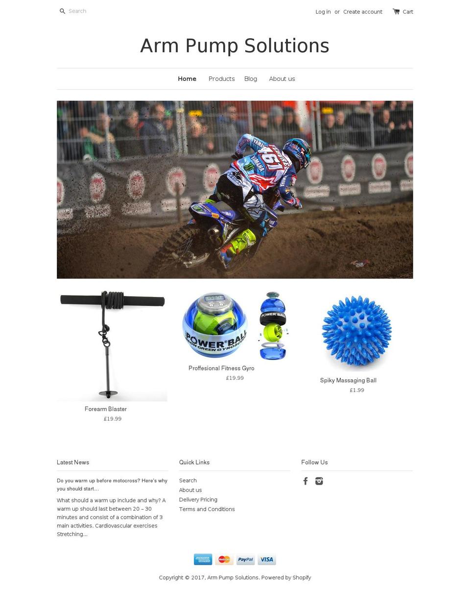 armpumpsolutions.com shopify website screenshot
