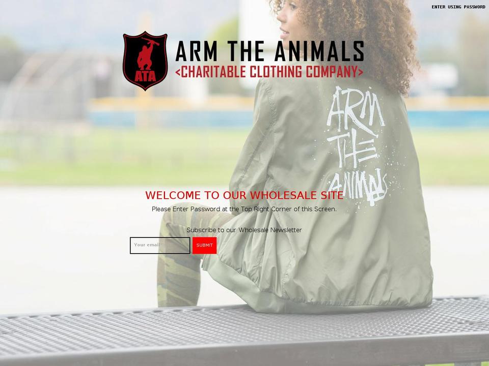 armtheanimalswholesale.com — Shopify storefront screenshot
