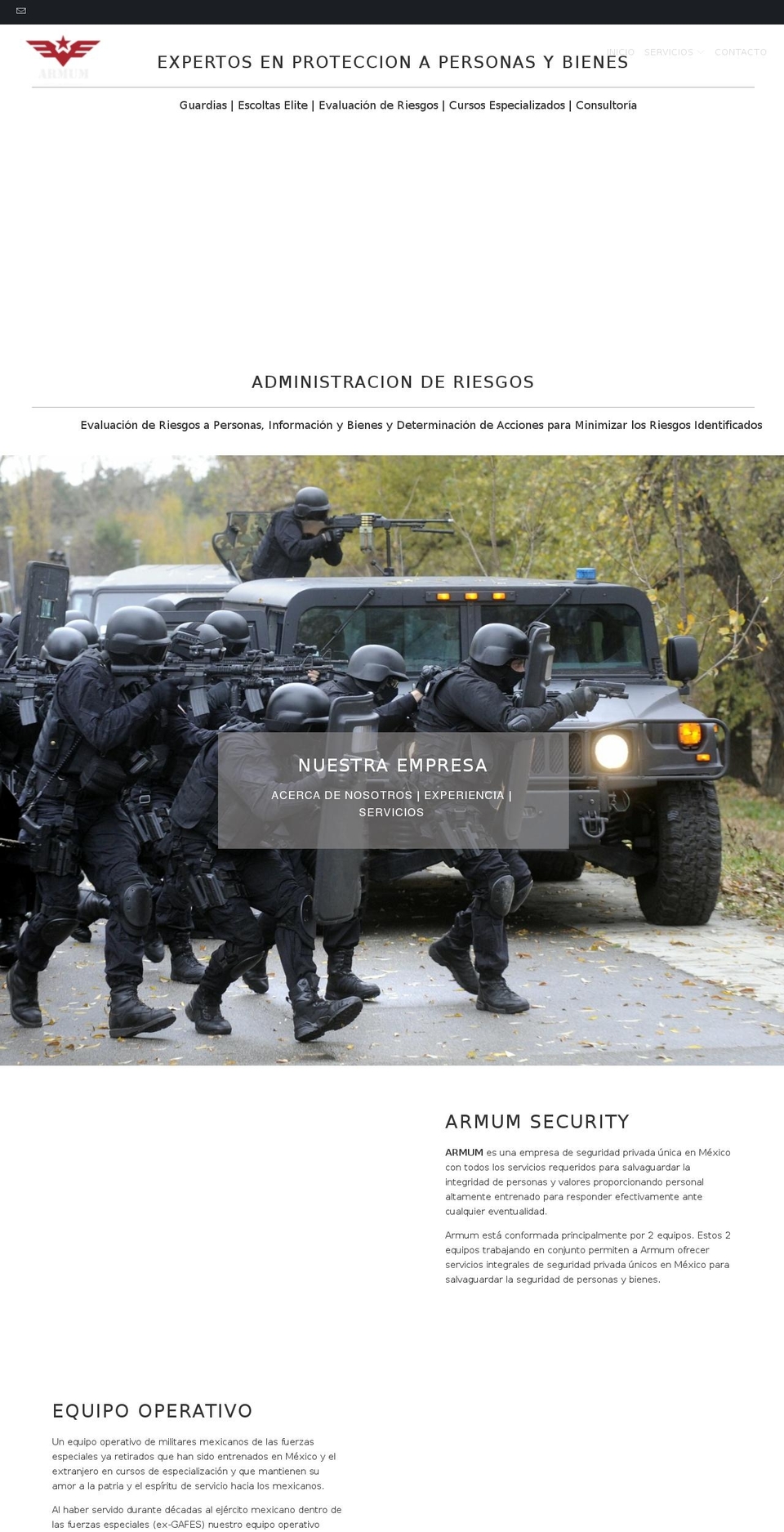 armumsecurity.com shopify website screenshot
