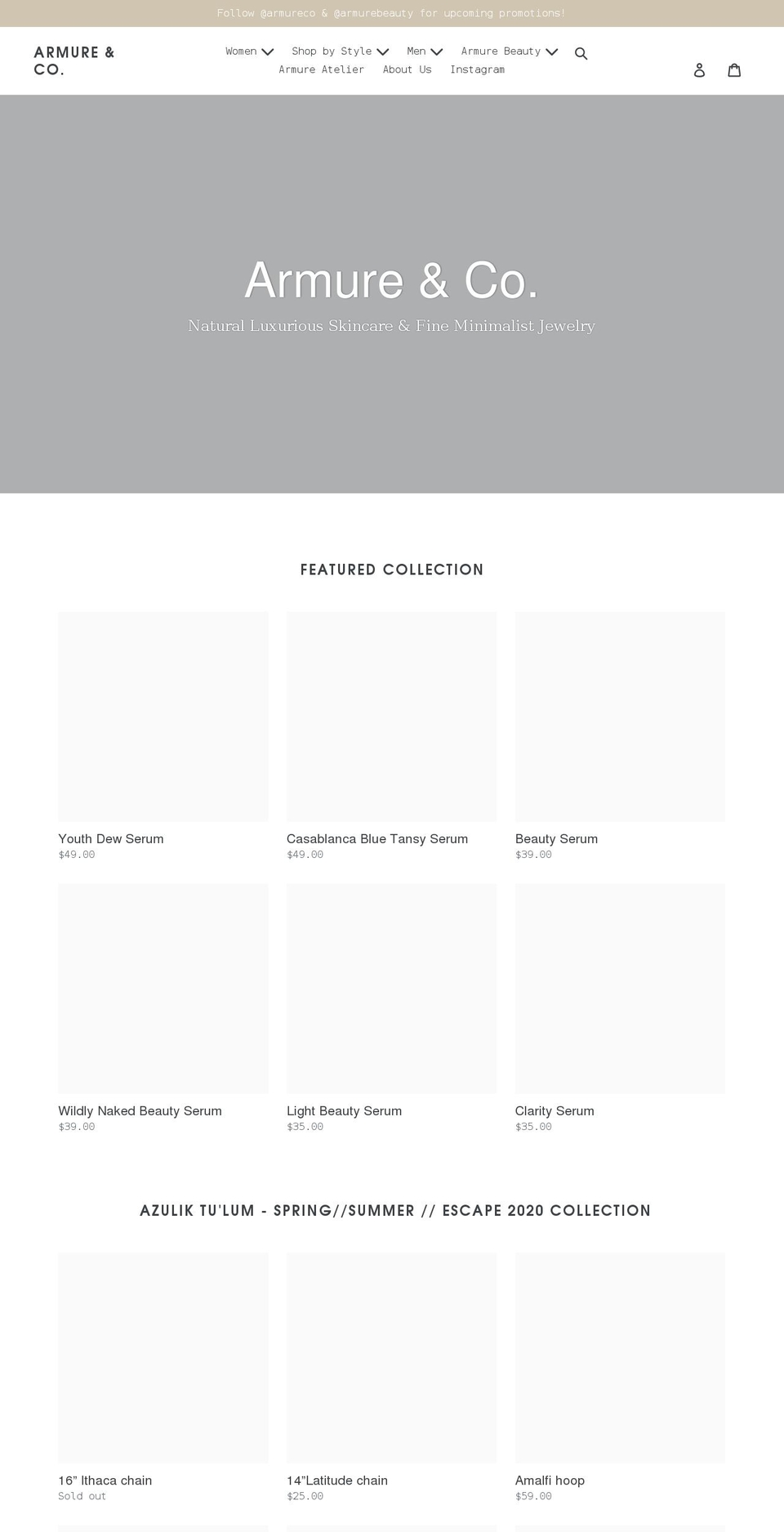 armureco.com shopify website screenshot