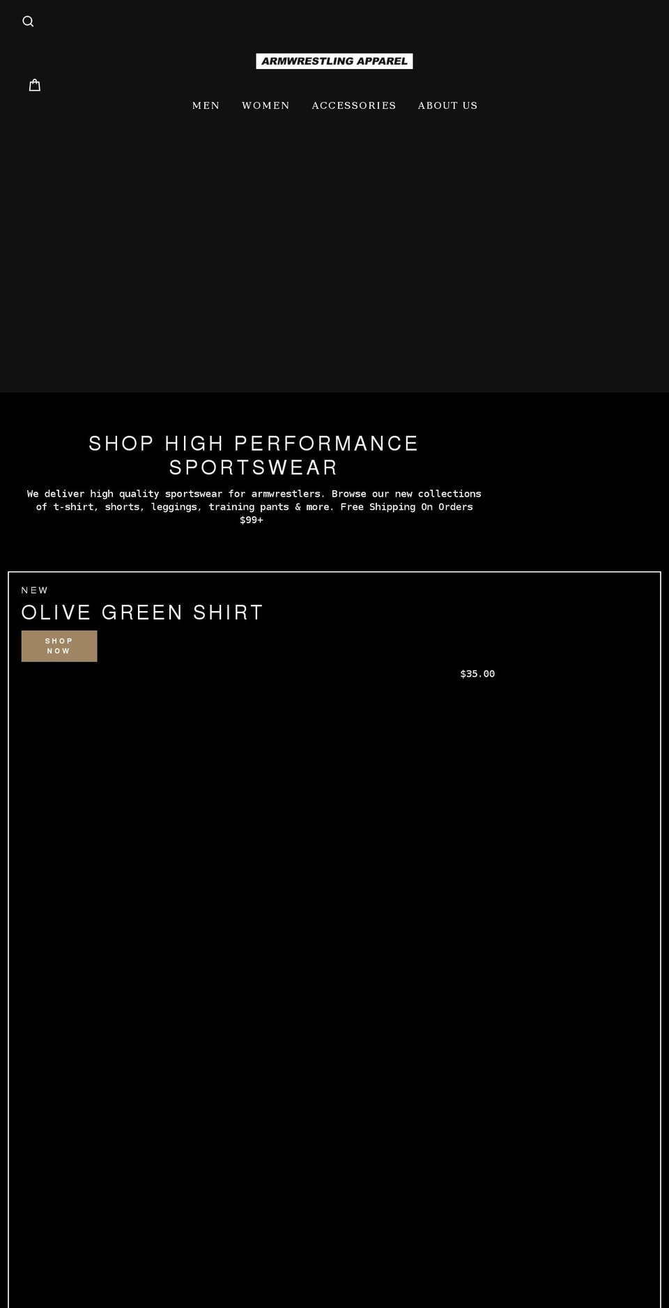 armwrestlingapparel.net shopify website screenshot