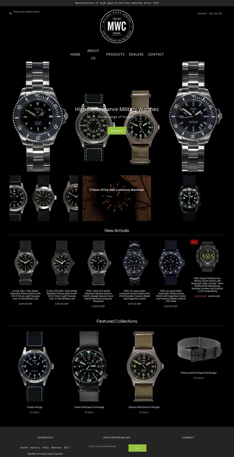 army-watch.co.uk shopify website screenshot