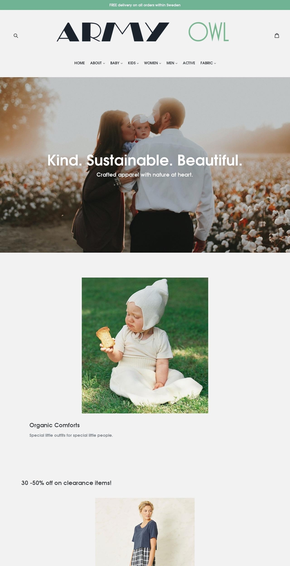 armyowl.com — Shopify storefront screenshot