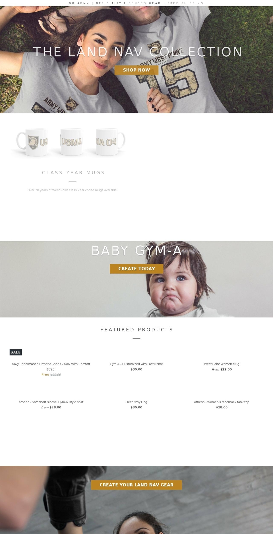 armypointacademy.com — Shopify storefront screenshot