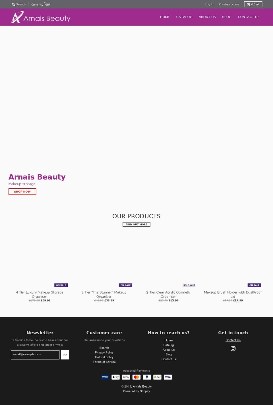 arnais.com — Shopify storefront screenshot