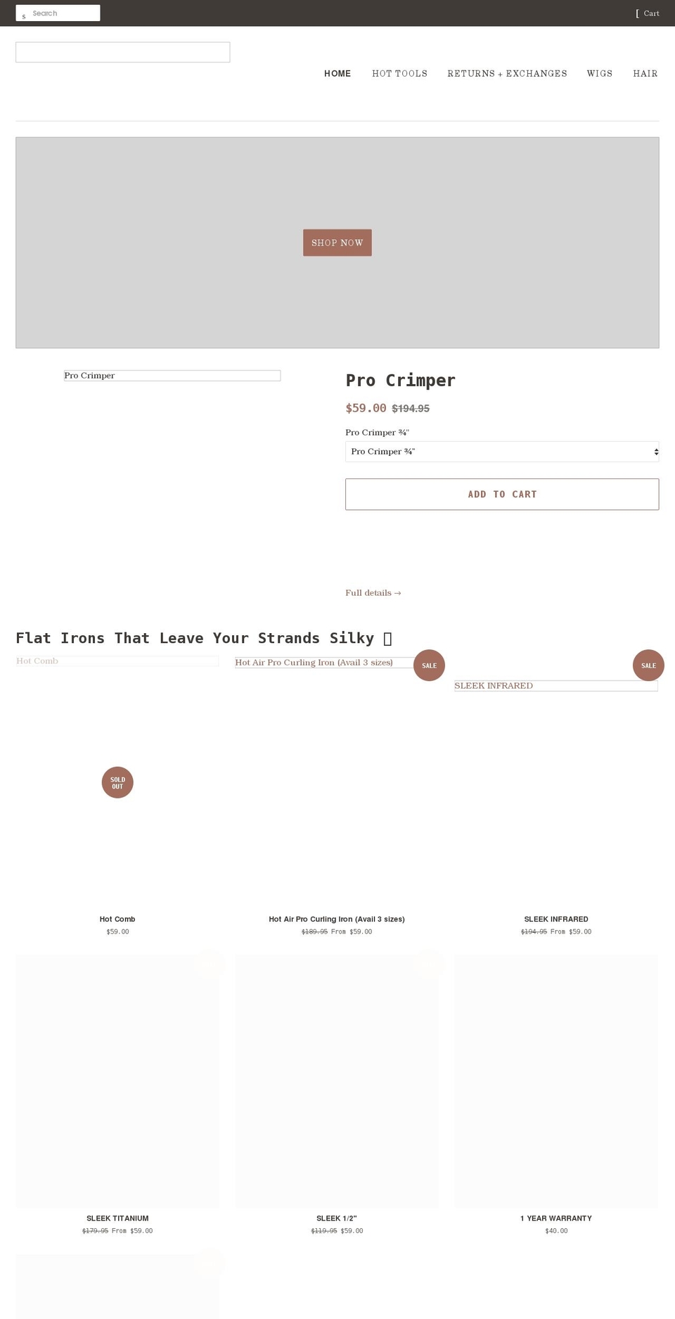 arnelleceyara.com shopify website screenshot