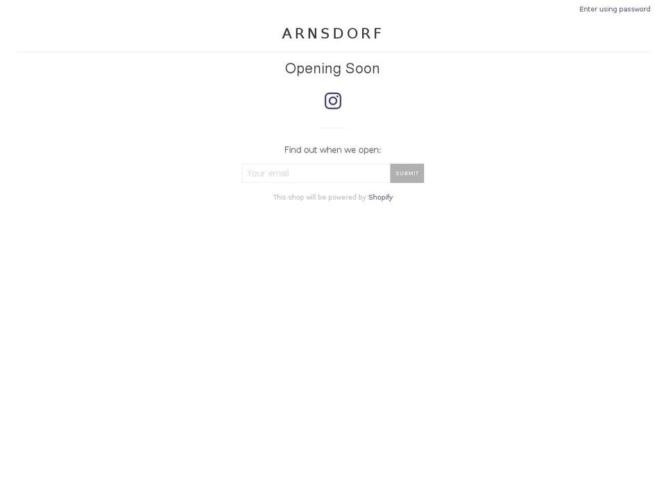 arnsdorf.com.au shopify website screenshot