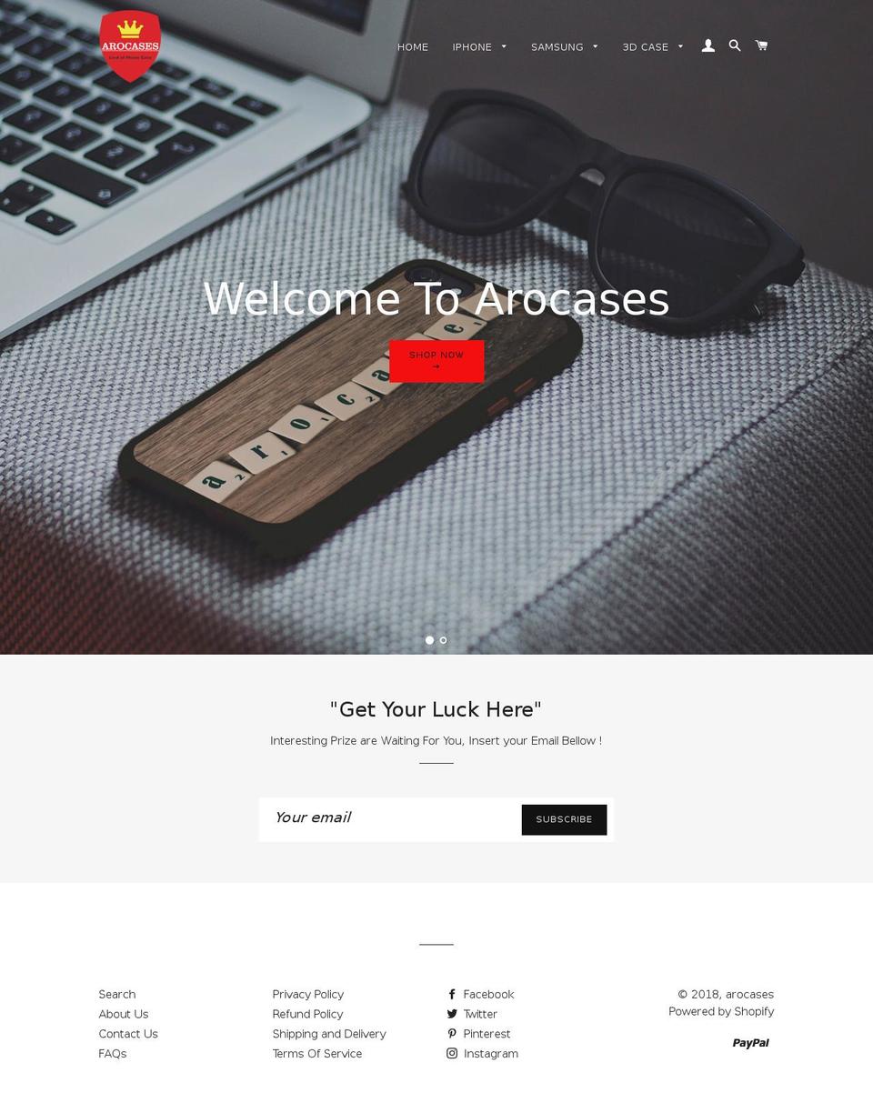 arocases.com — Shopify storefront screenshot