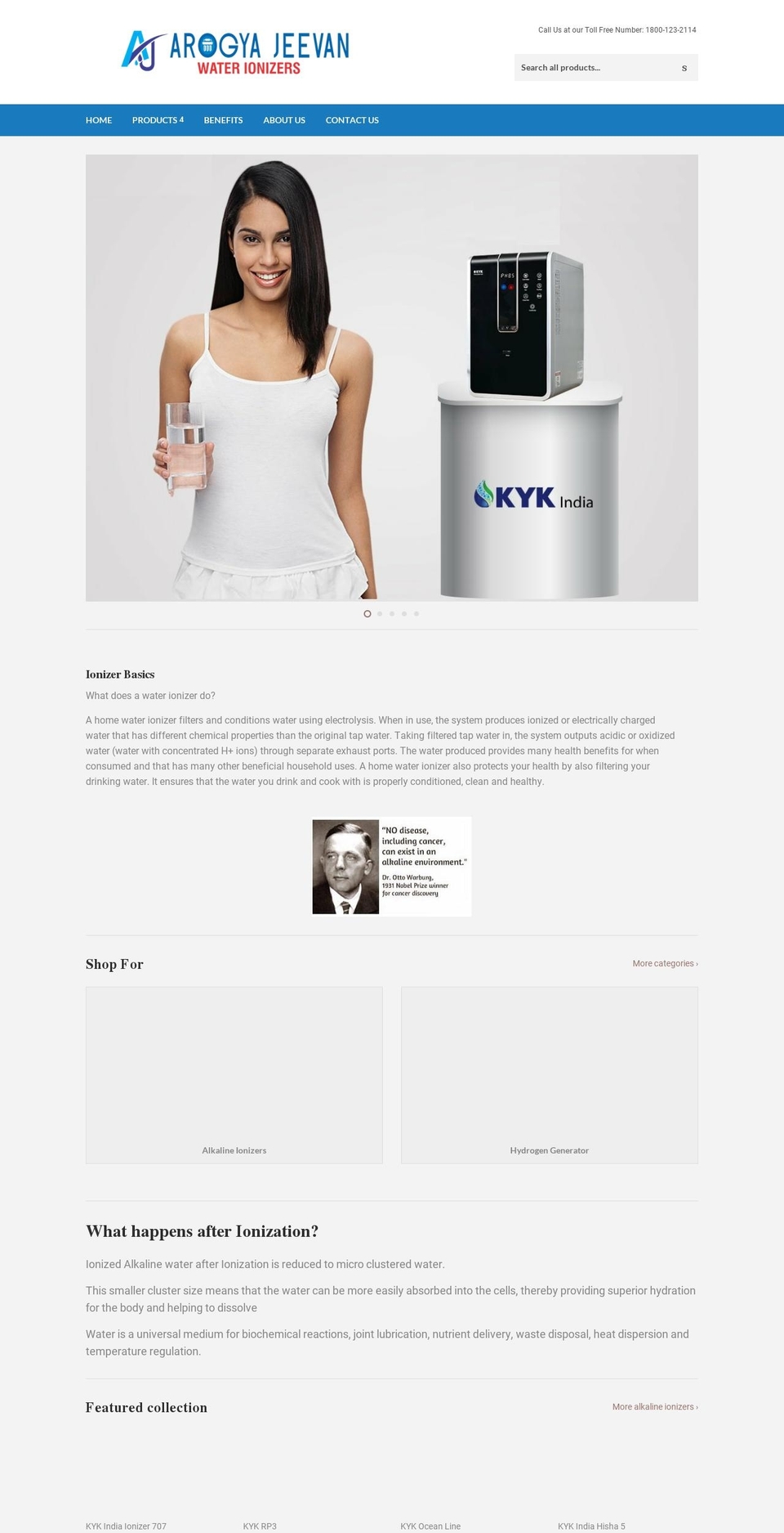 arogyajeevan.net shopify website screenshot