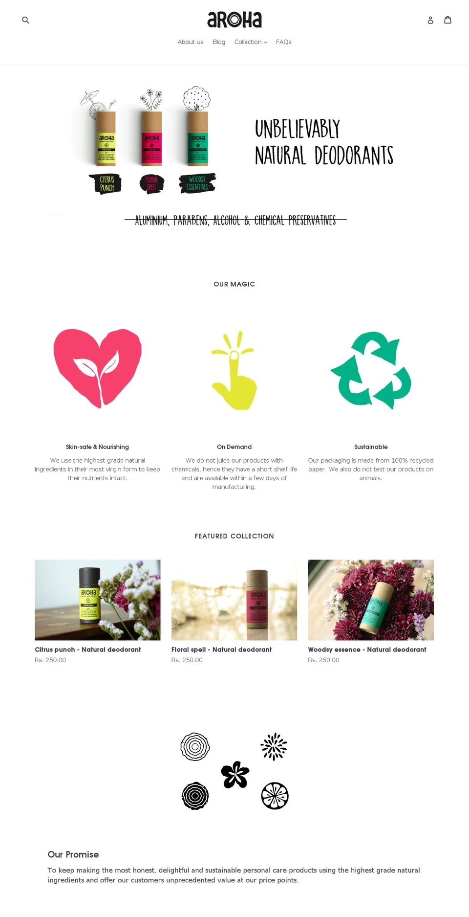 arohalife.com shopify website screenshot