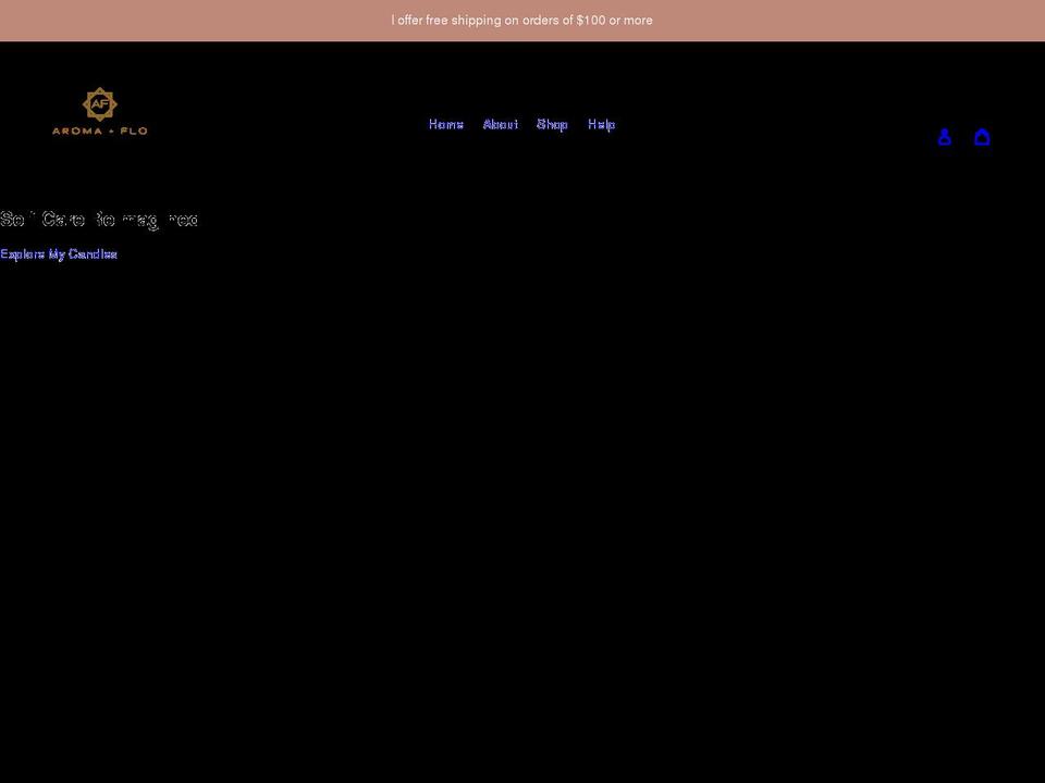 aromaandflo.com shopify website screenshot