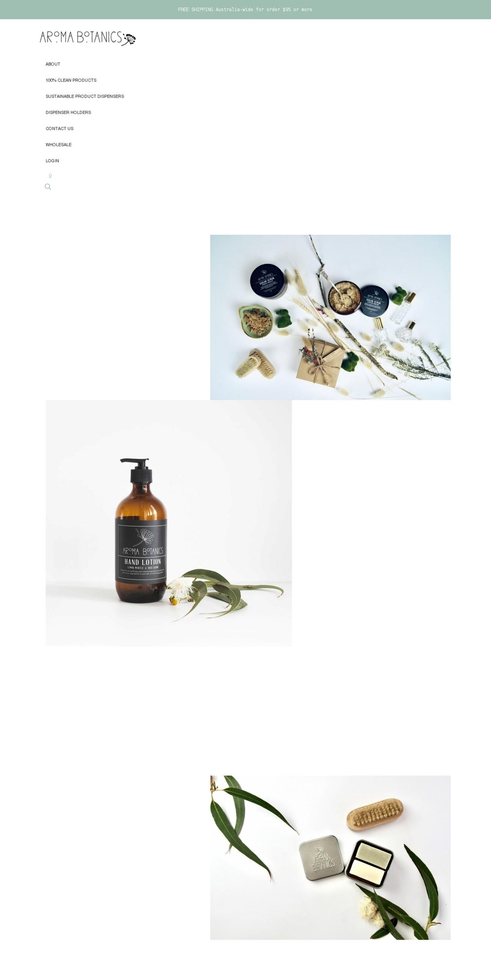 aromabotanics.com.au shopify website screenshot