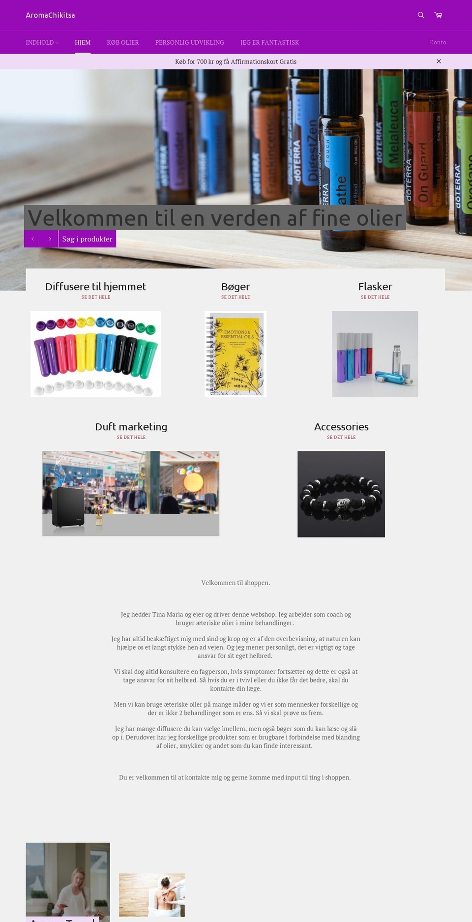 aromachikitsa.com — Shopify storefront screenshot