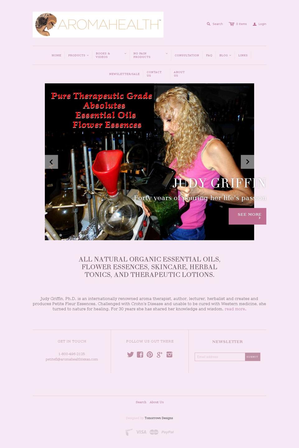 aromahealthtexas.com shopify website screenshot